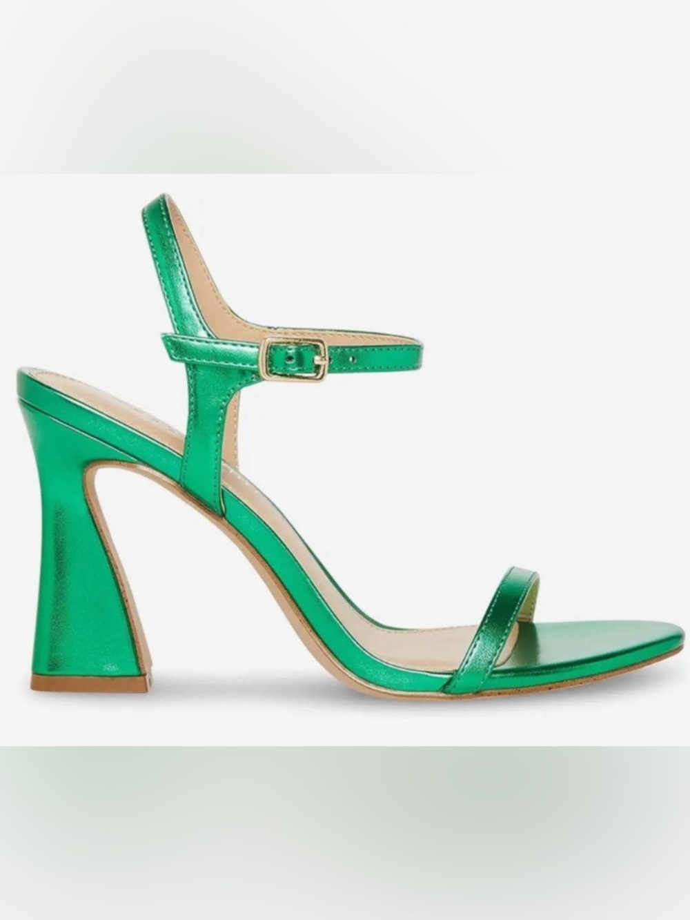 Madden Girl Metallic Green High Heeled Sandals - Size 6.5